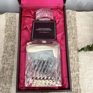Vintage HOYA  CRYSTAL Decanter JAPAN Made Toyota ESSO‎ 40th Anniversary Souvenir